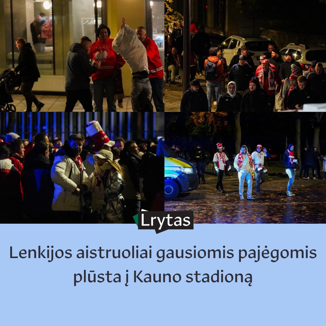 lrytas.lt - Gausiai į stadioną plūsta lenkų fanai: https://www.lrytas ...