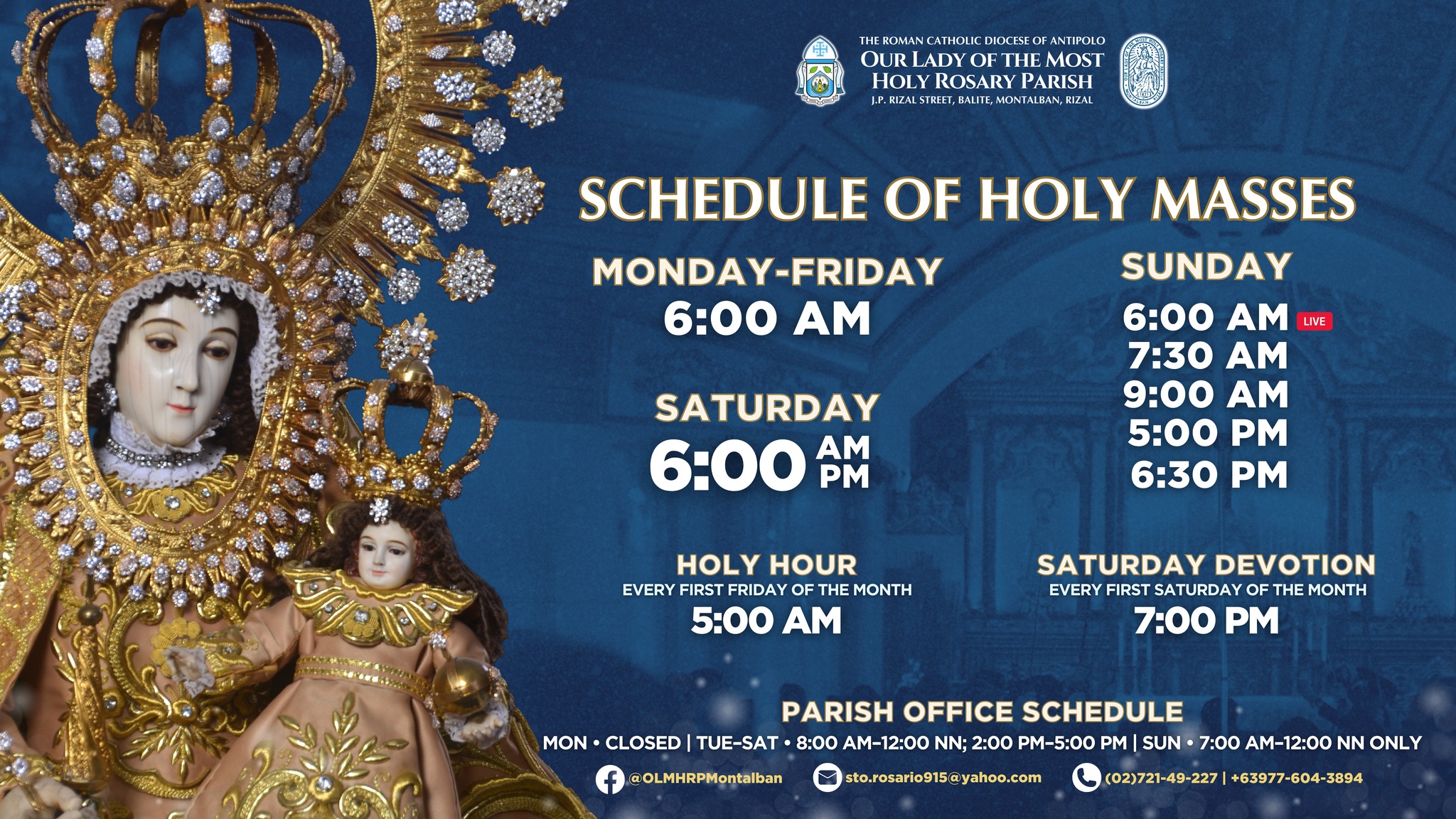 Our Lady of the Most Holy Rosary Parish Montalban | Rodriguez