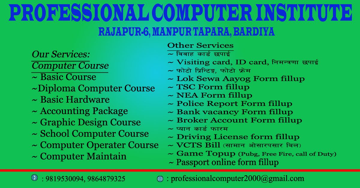 Professional Computer Institute | Rajapur