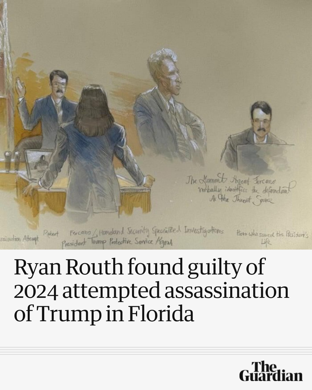 Guardian - Routh represented himself in trial over botched attempt on ...