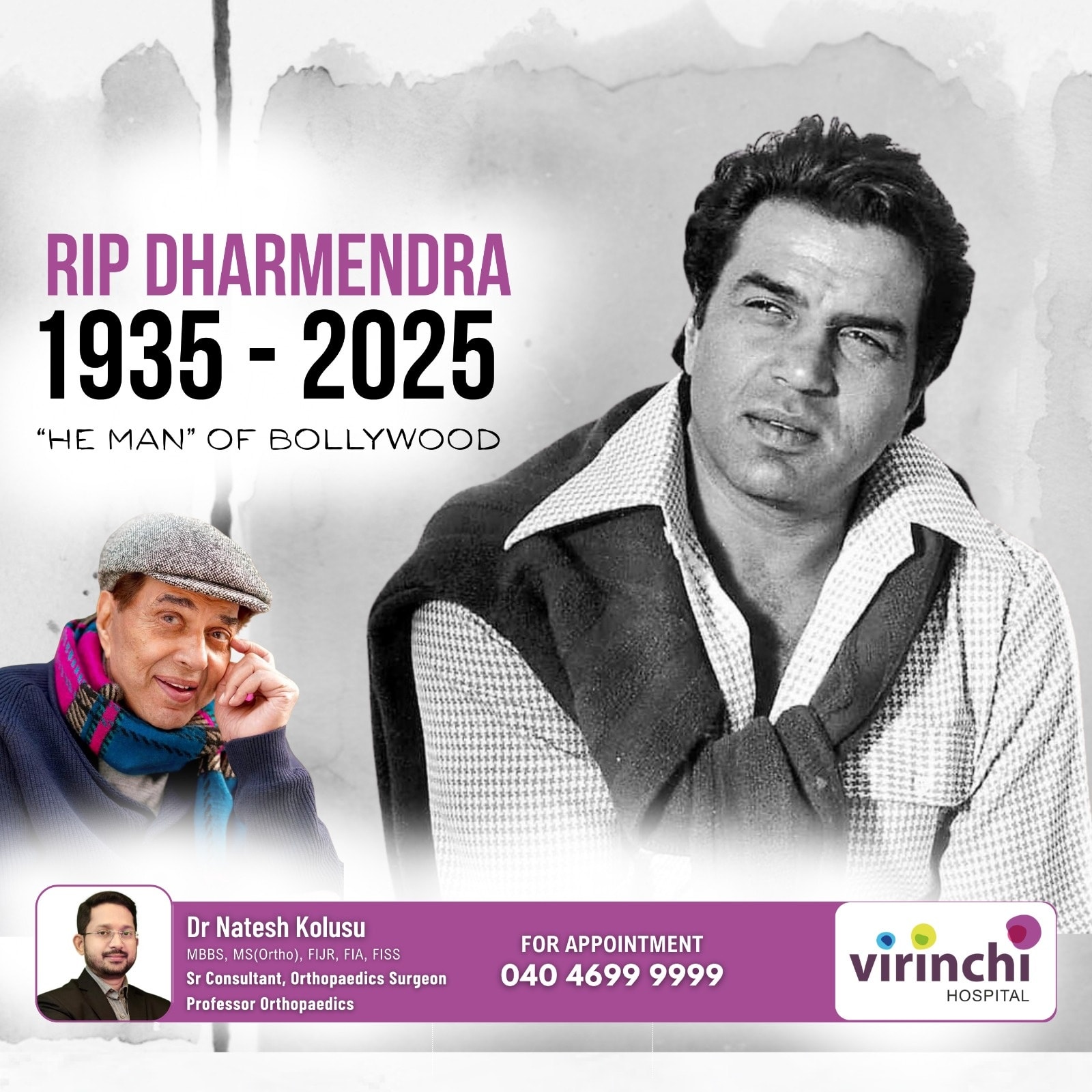Dr. - A legend has left us. Rest in peace, Dharmendra Ji — the man who ...