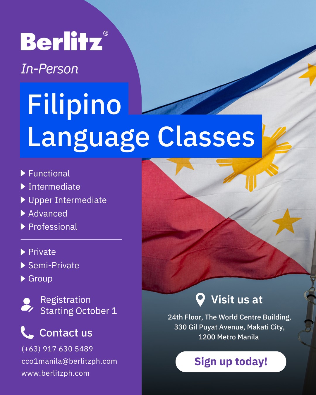 Berlitz - 🇵🇭 Learn fast with our Filipino classes! 🔓 Unlock your ...