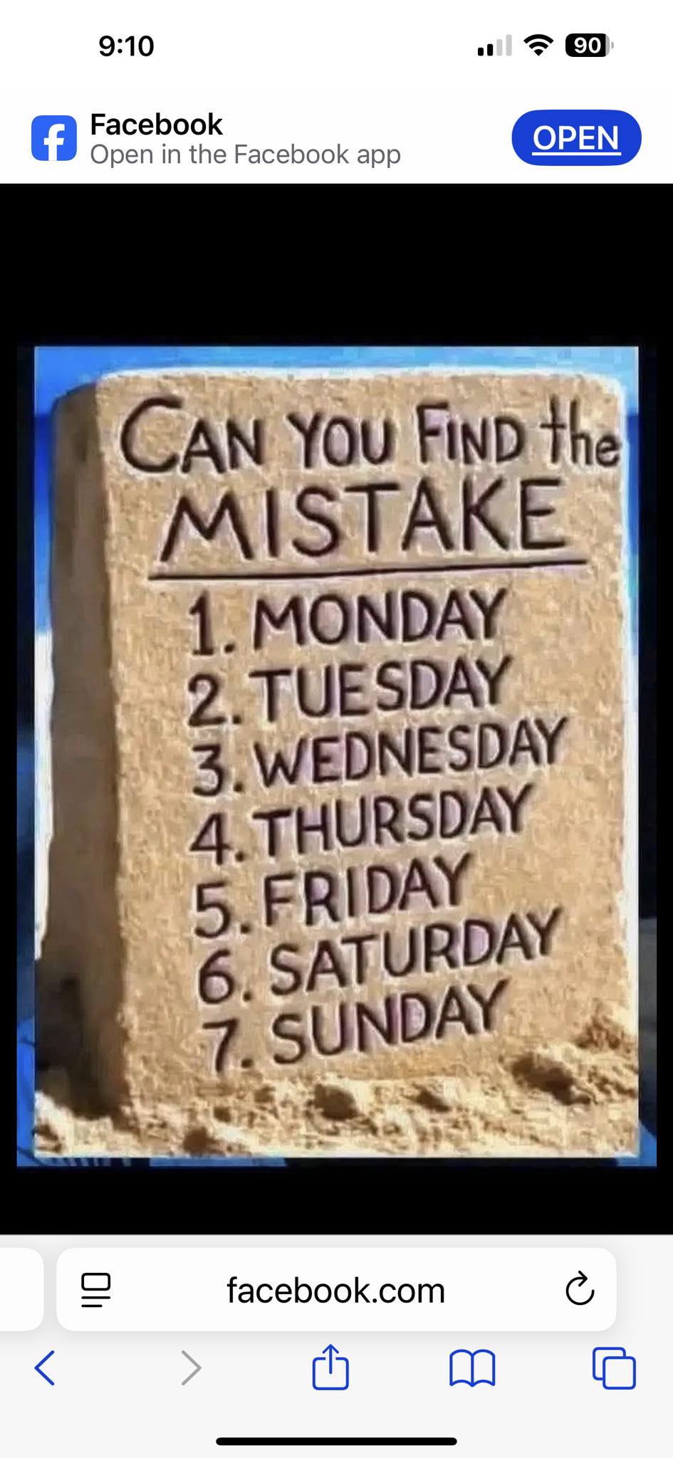 Real - Can You Find The Mistake? #mistake #puzzel #daysoftheweek | Facebook