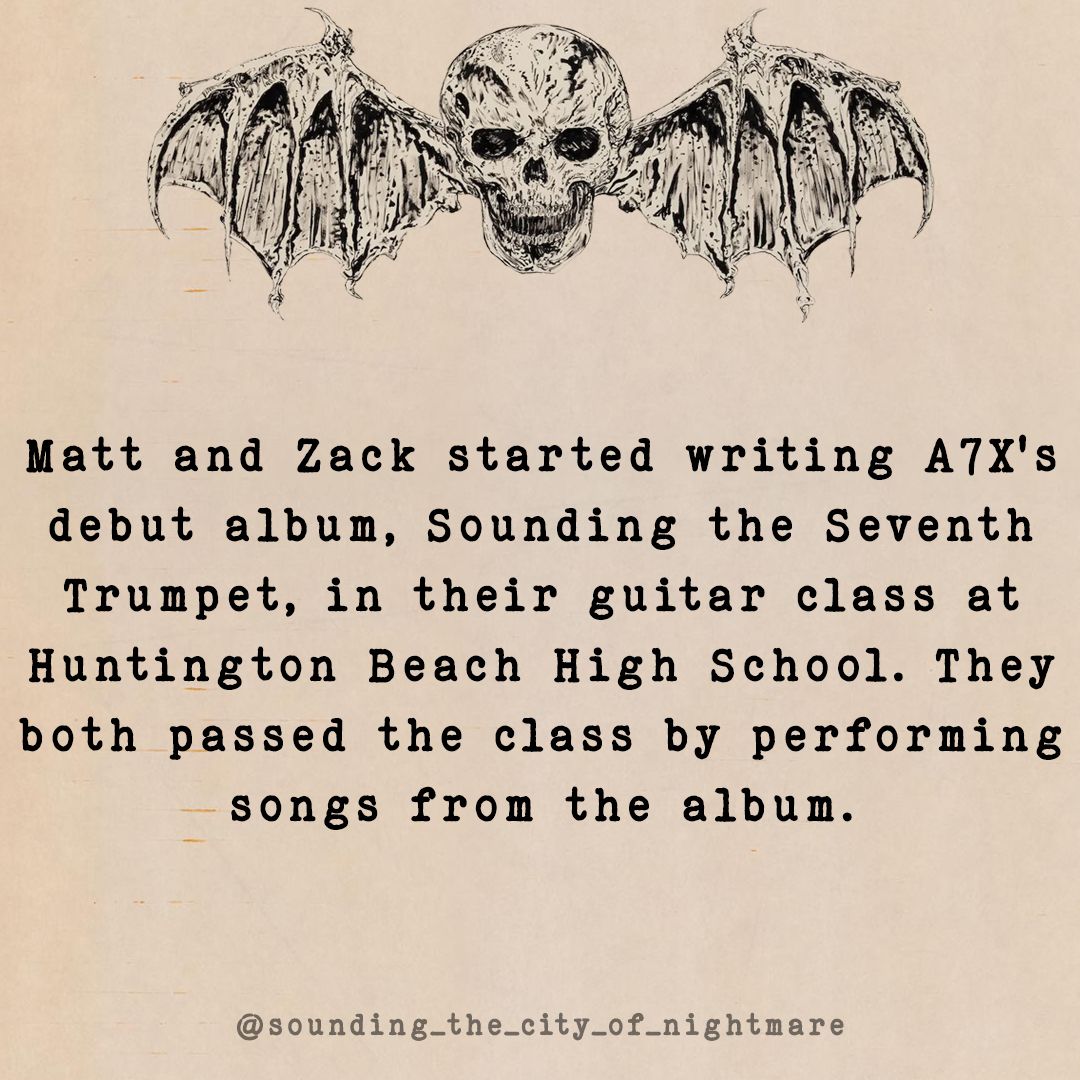 A7X released their debut album Sounding The Seventh Trumpet on