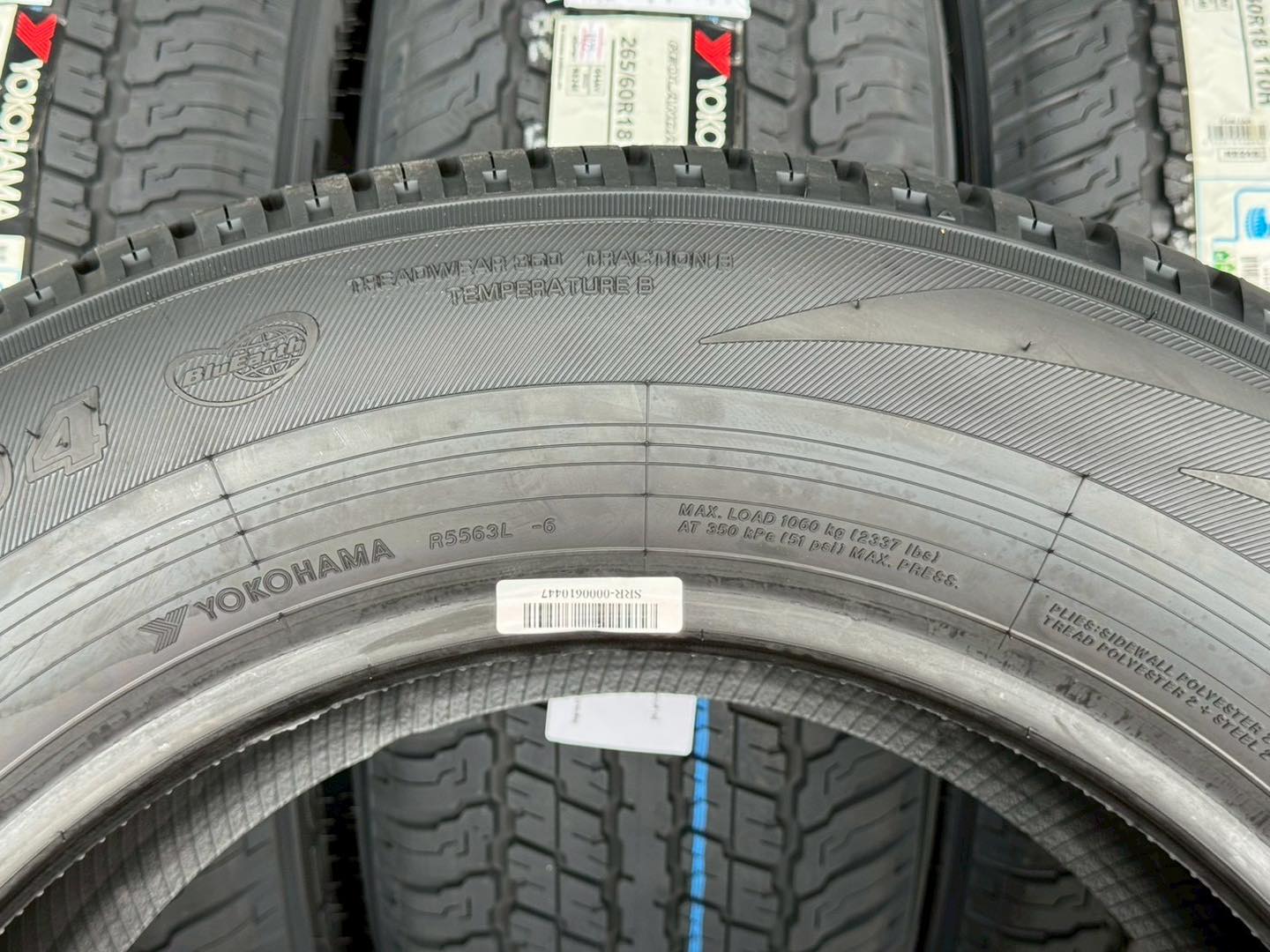 YOKOHAMA 265/60R18 GEOLANDAR G94AV 110H MADE IN THAILAND MAX LOAD 