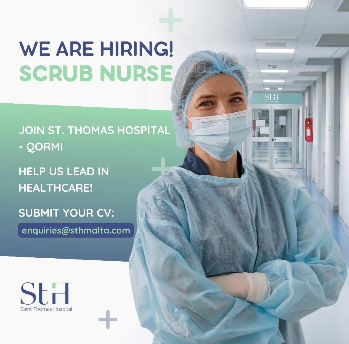 St. - WE ARE HIRING! SCRUB NURSE Join ST. THOMAS HOSPITAL - Be part of ...