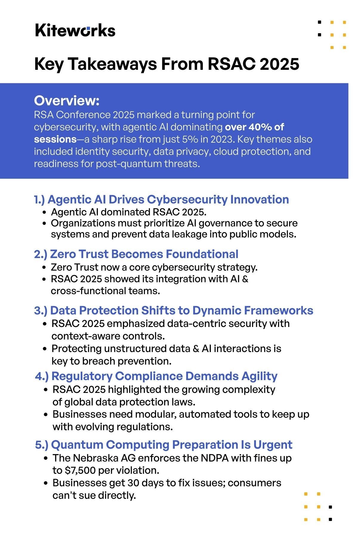 Kiteworks - 🚨 Top 5 Cybersecurity Takeaways from RSAC 2025 🚨 RSA ...