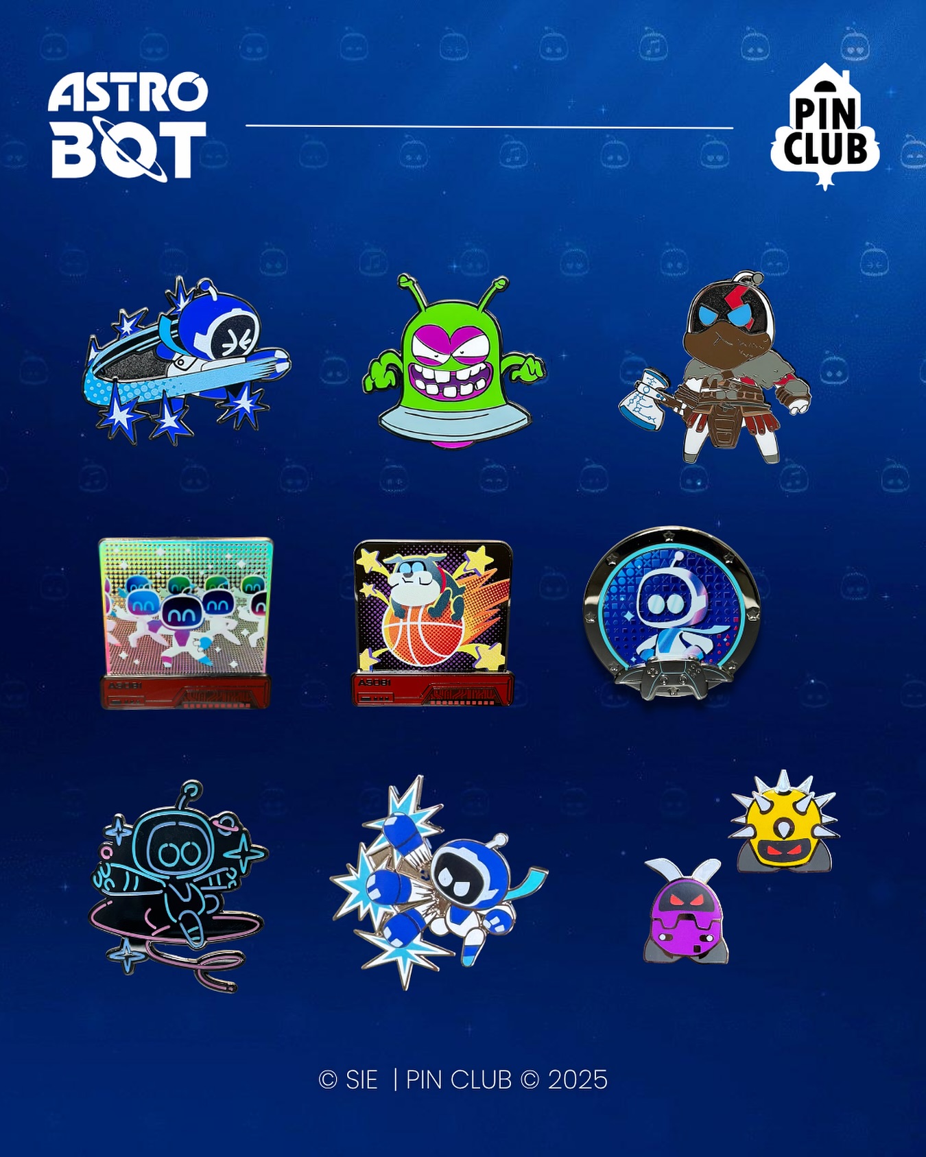 Pin Club - Astro Bot fans… the pins from our NYCC release... | Facebook