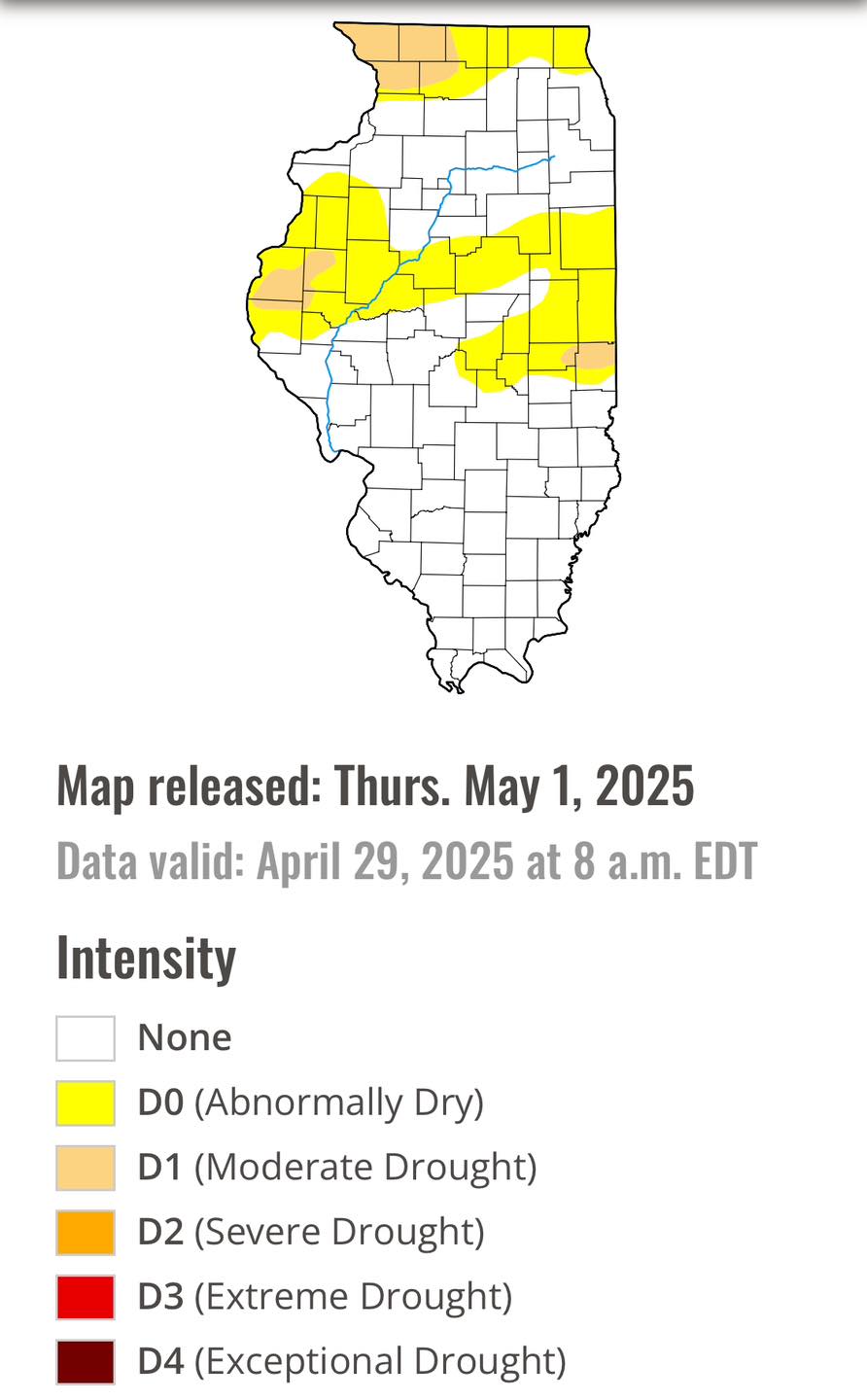 Mike - The new drought data are in and abnormally dry conditions are ...