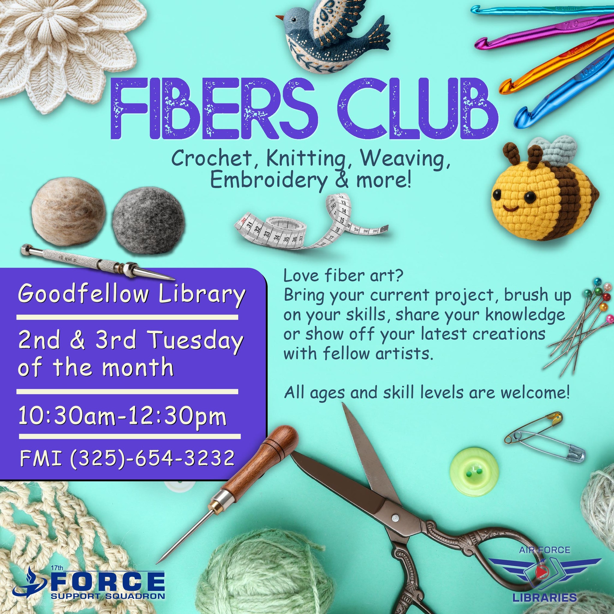 🧶 Twist, purl, stitch, repeat! 🧶... - 17 FSS Goodfellow AFB | Facebook