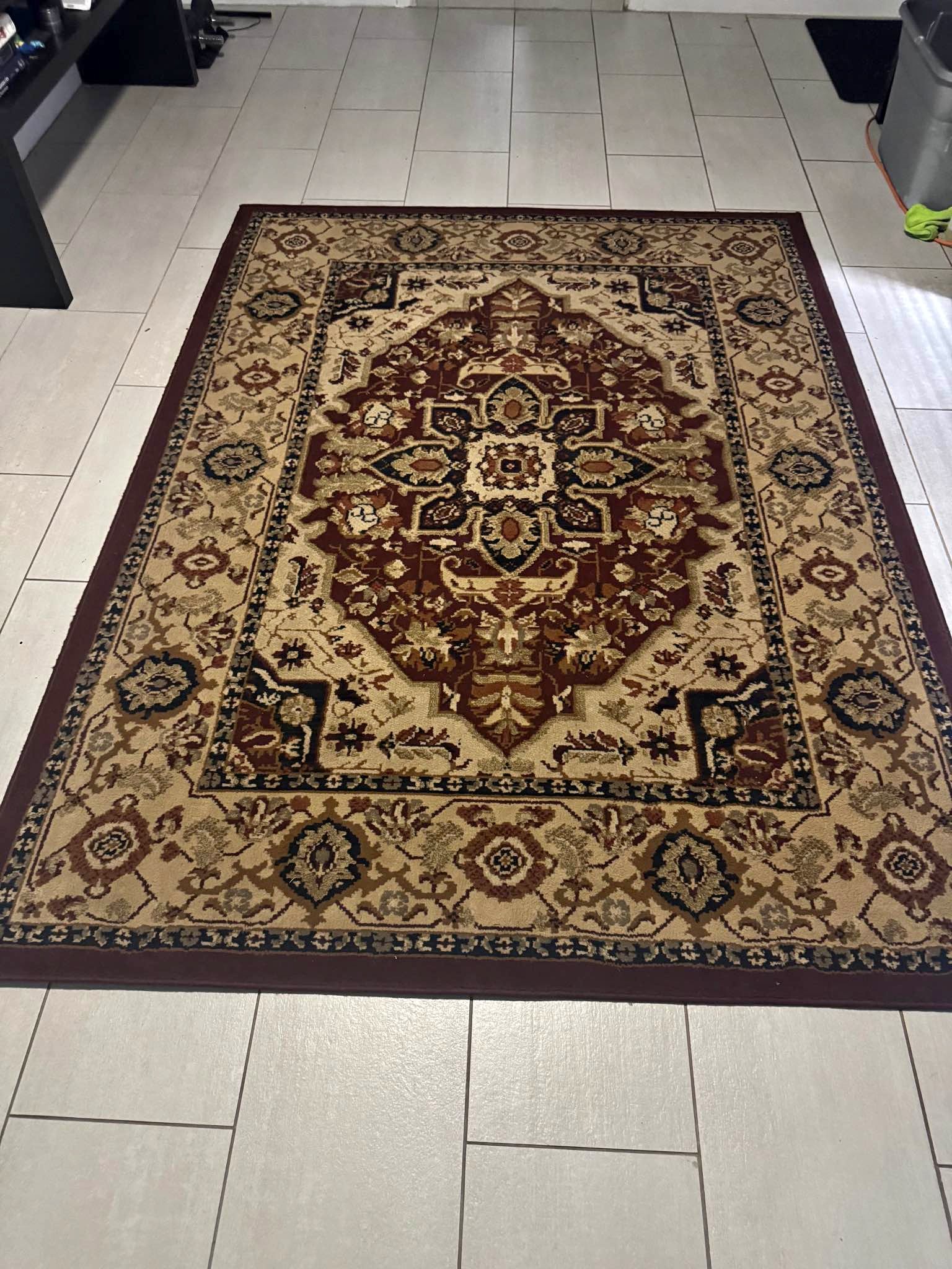 Brand New washable Area Rug Colorful Medallion Pattern size 9/12 feet ...