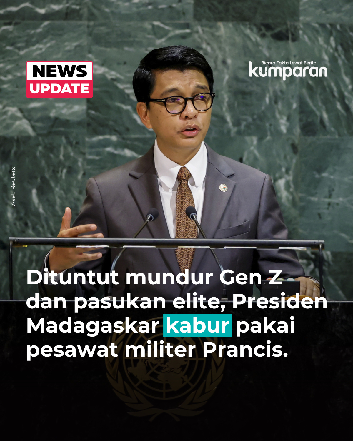kumparan - Presiden Madagaskar Andry Rajoelina dilaporkan kabur dari ...
