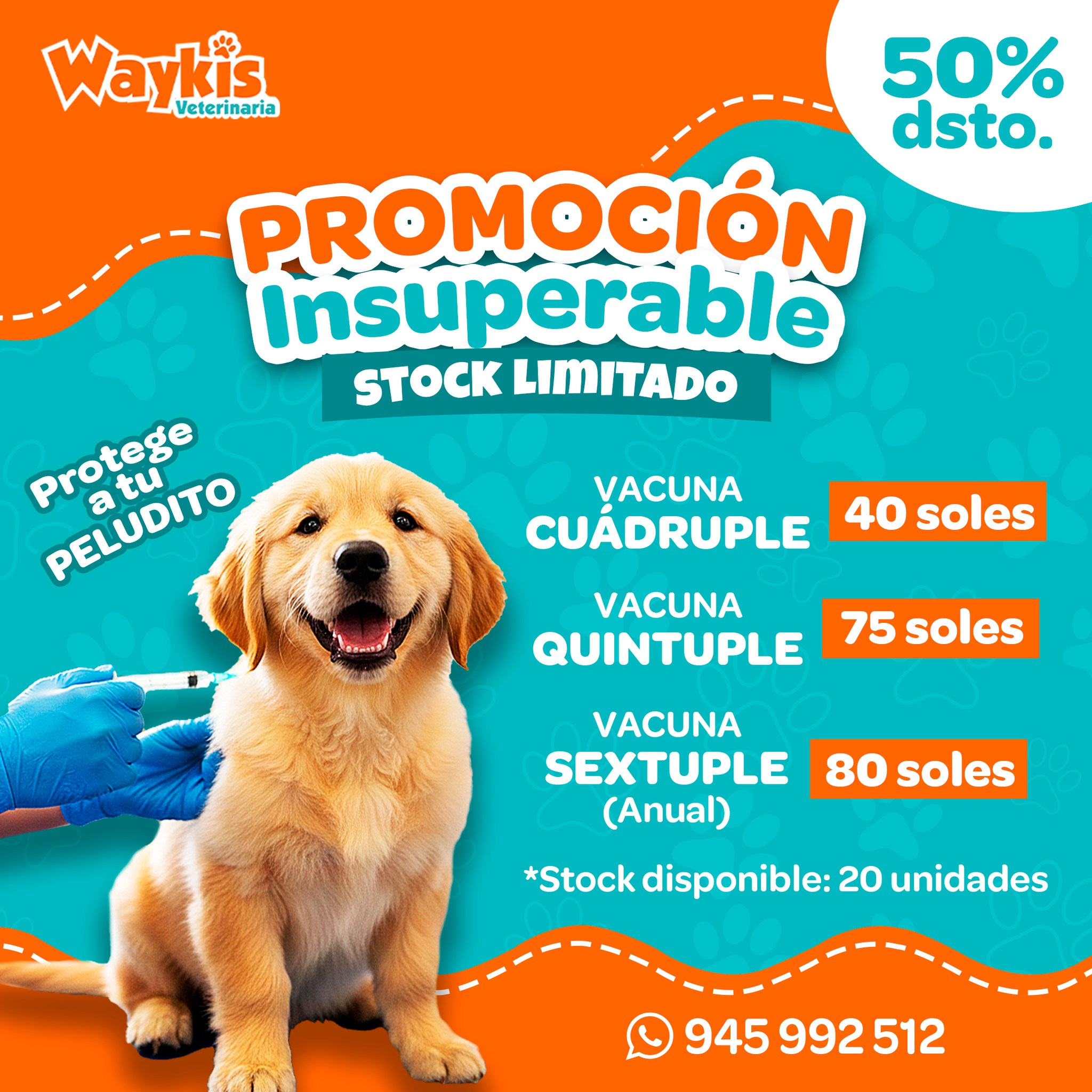 Waykis - 🚨 PROMOS INSUPERABLES EN VACUNAS 🚨 💉 Vacuna Cuádruple: S/40 💉 ...