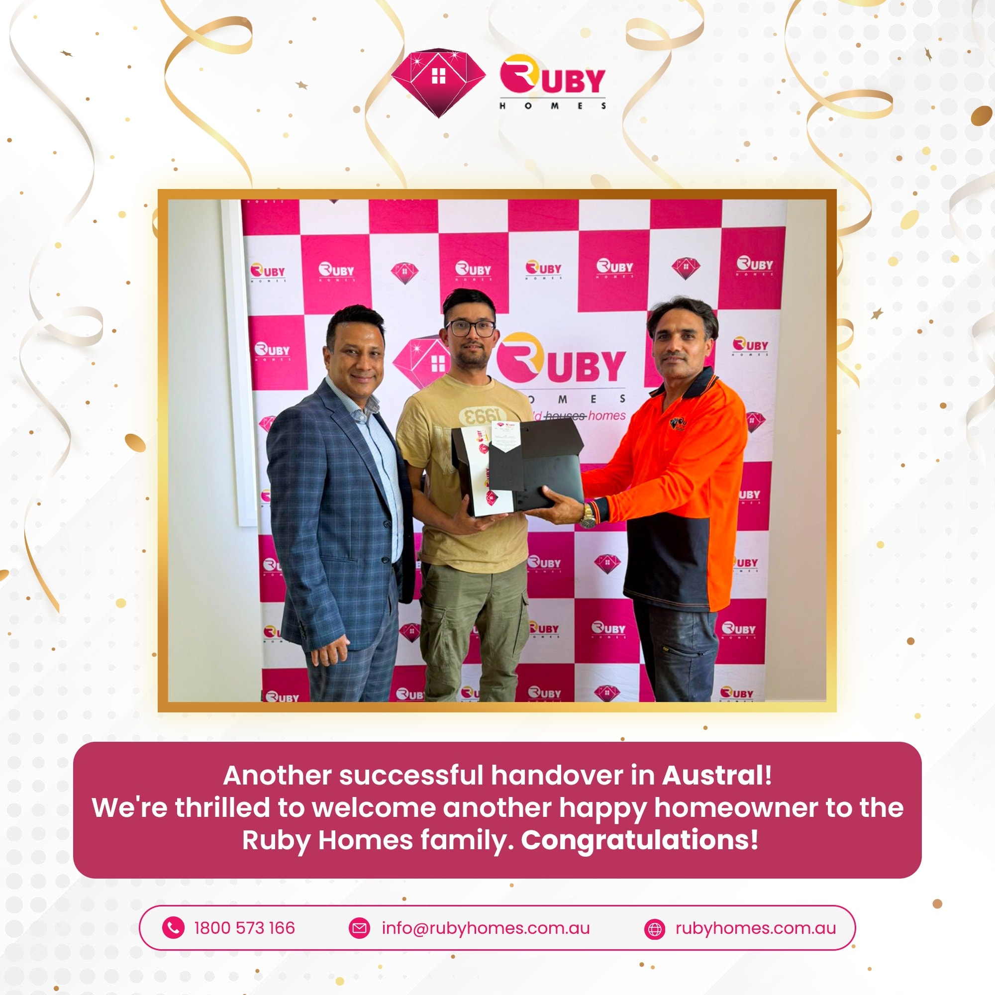 Ruby - Another successful handover in Australia! We're thrilled to ...