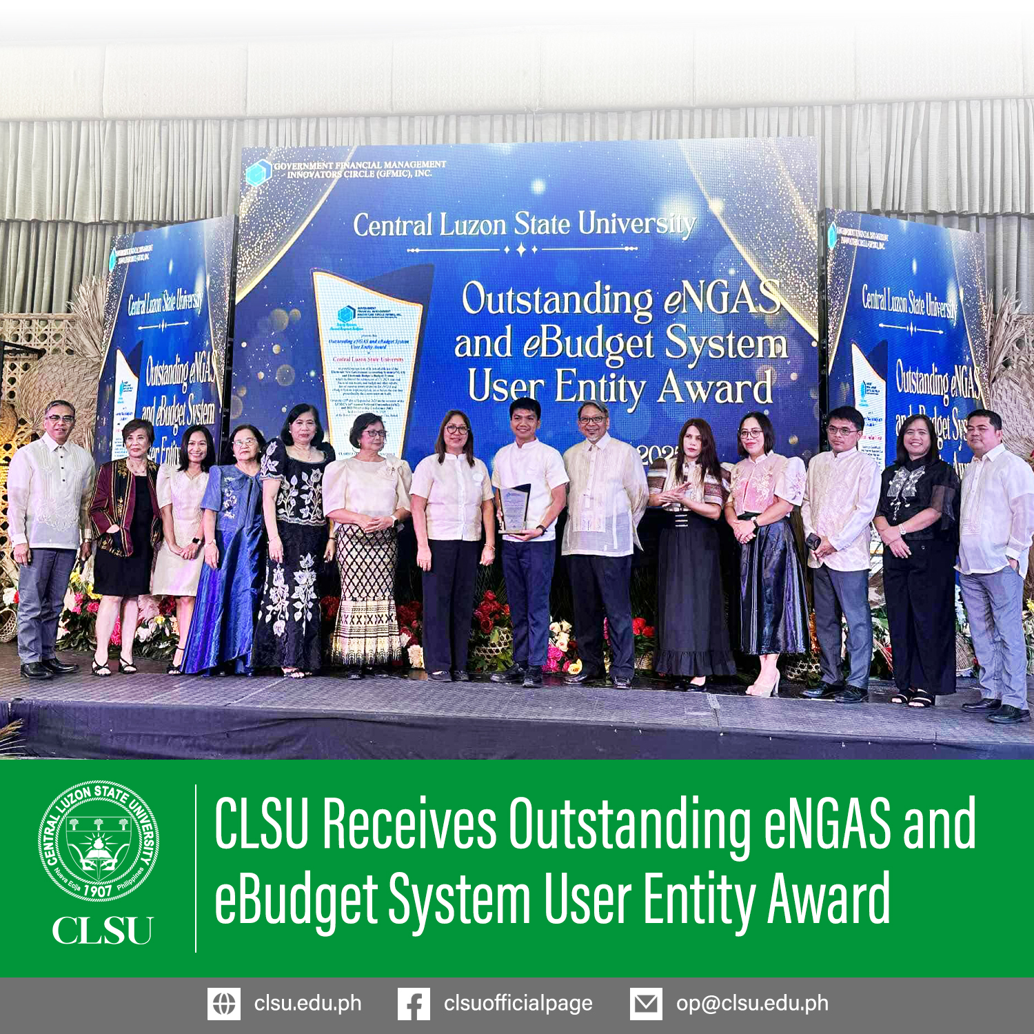 Central - LOOK | CLSU Receives Outstanding eNGAS and eBudget System ...