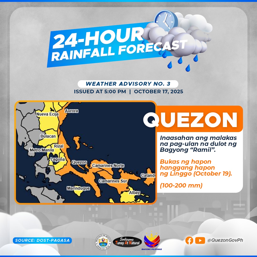 𝐖𝐞𝐚𝐭𝐡𝐞𝐫 𝐀𝐝𝐯𝐢𝐬𝐨𝐫𝐲 𝐍𝐨. 𝟑... - Provincial Government of Quezon | Facebook