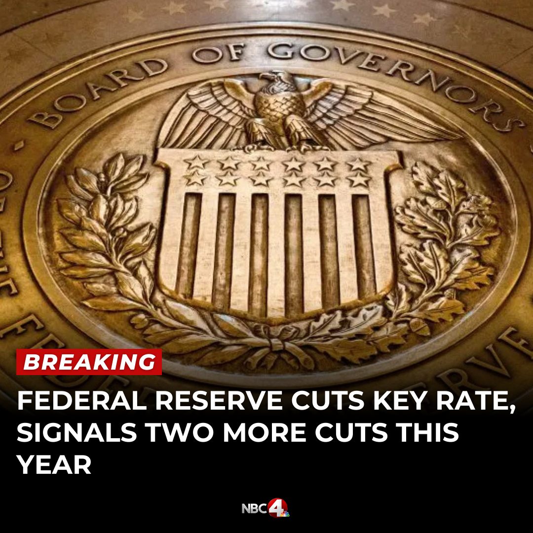 NBC4 - #BREAKING: The Federal Reserve cut its key interest rate by a ...