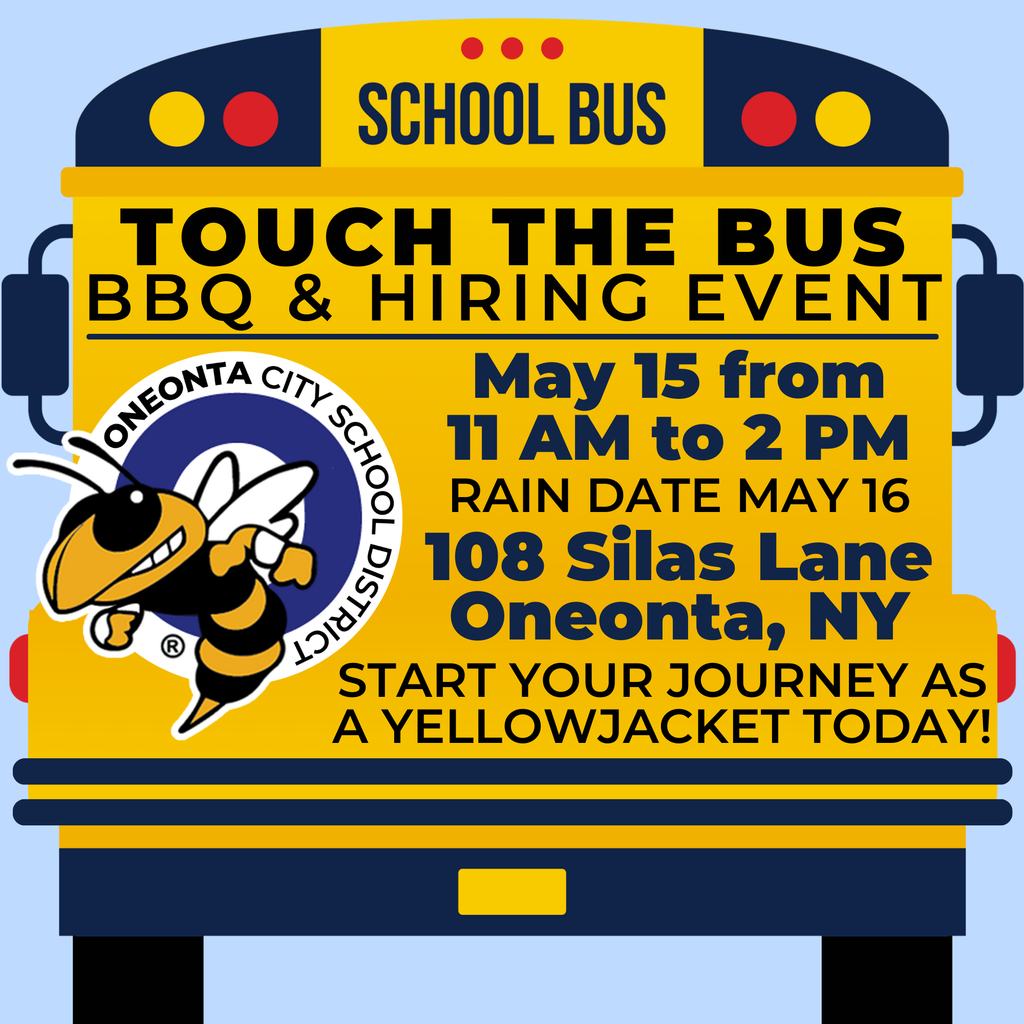 Oneonta - 🚍 TOUCH THE BUS BBQ & HIRING EVENT! 🍔🌭 Join the Oneonta City ...