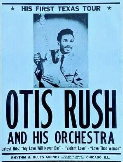 Vintage Otis Rush tour poster. This tour got canceled after a
