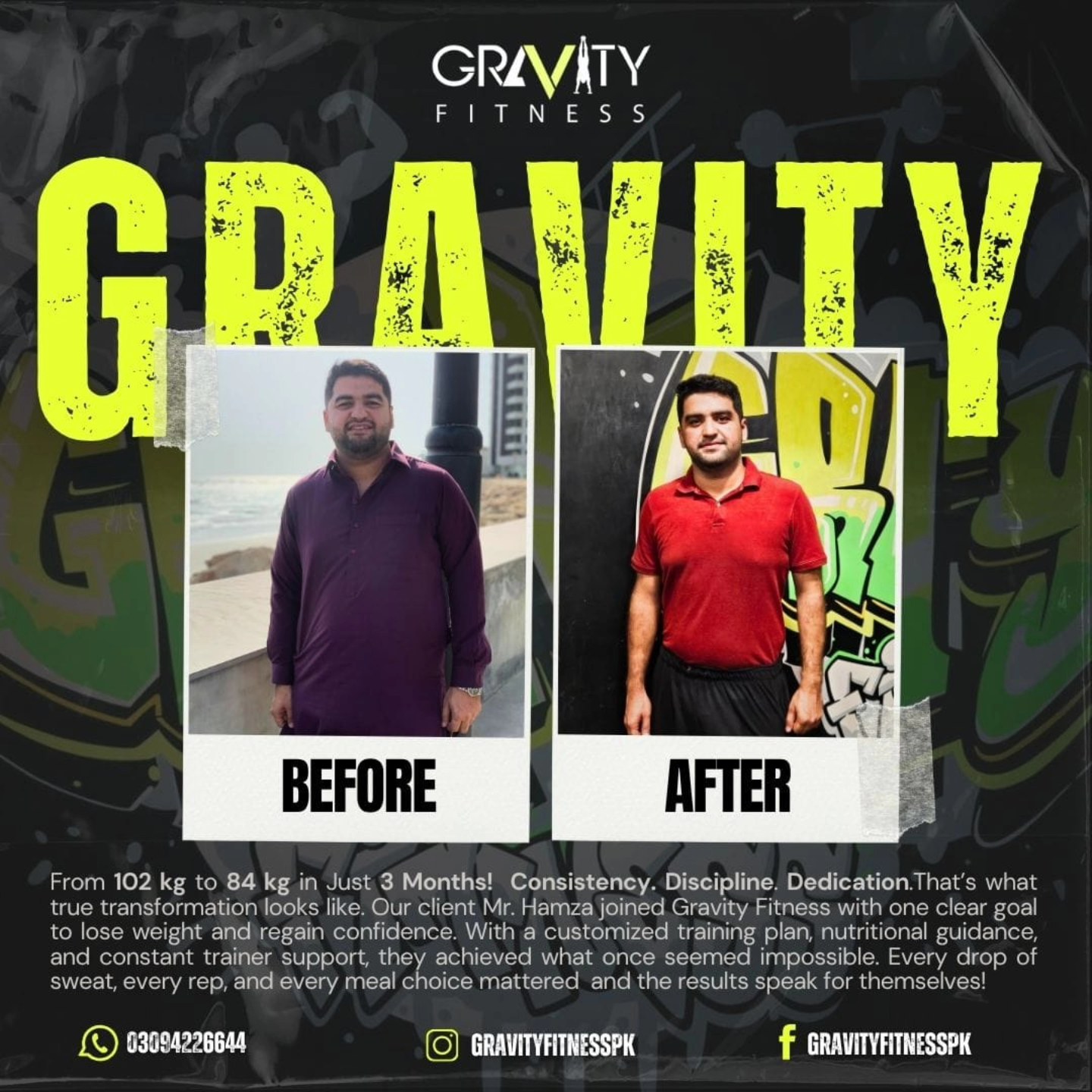 Gravity Fitness - From 102 kg to 84 kg in just 3 months!... | Facebook
