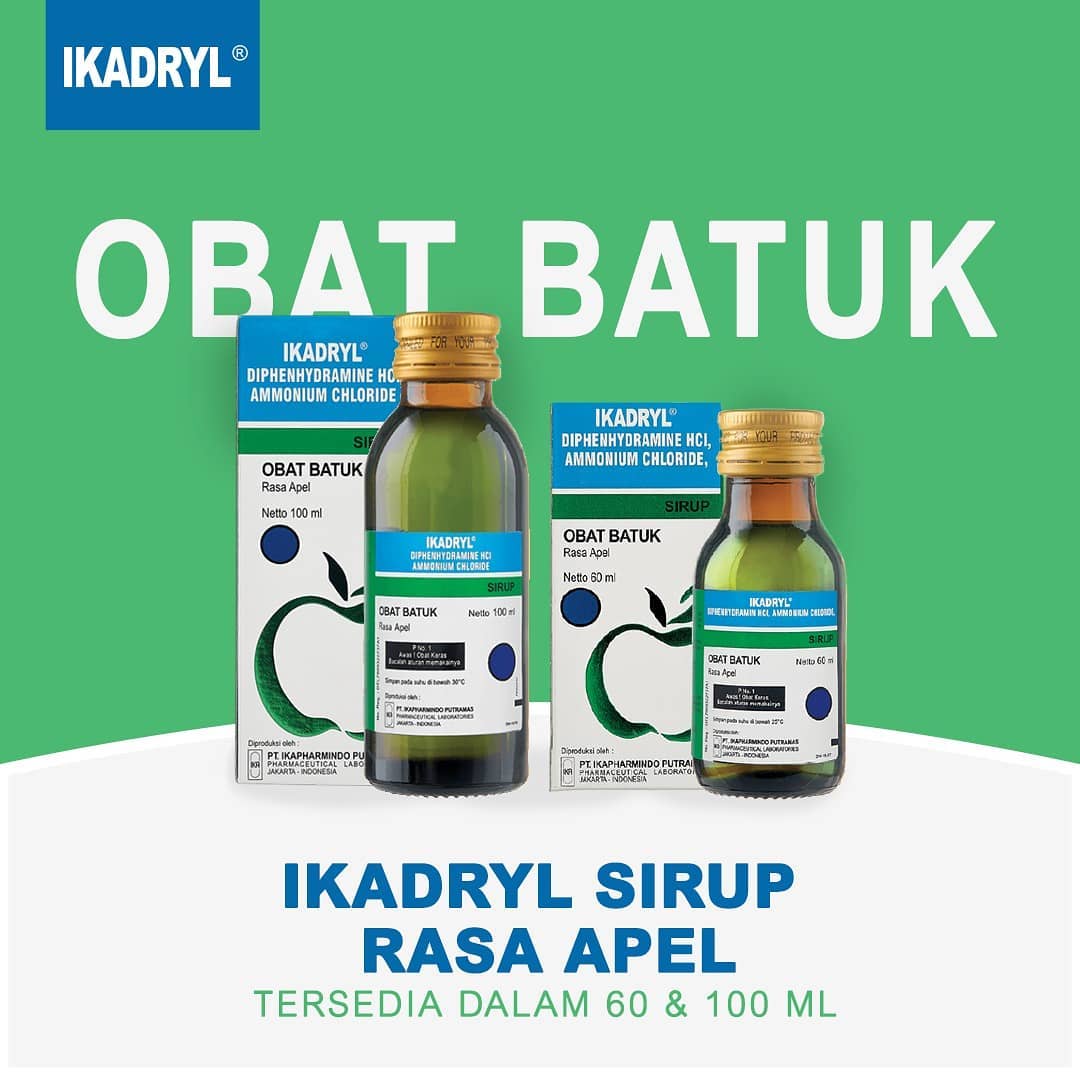 Ikadryl - Tuntaskan masalah batuk sobat dengan Ikadryl rasa Aple yang ...