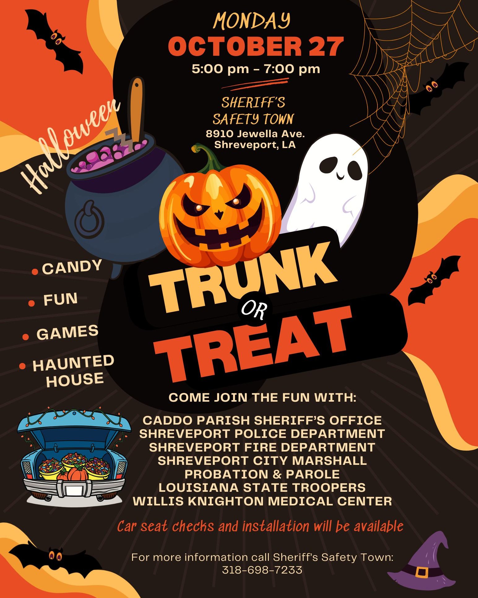 Caddo Parish Trunk or Treat event with local first responders