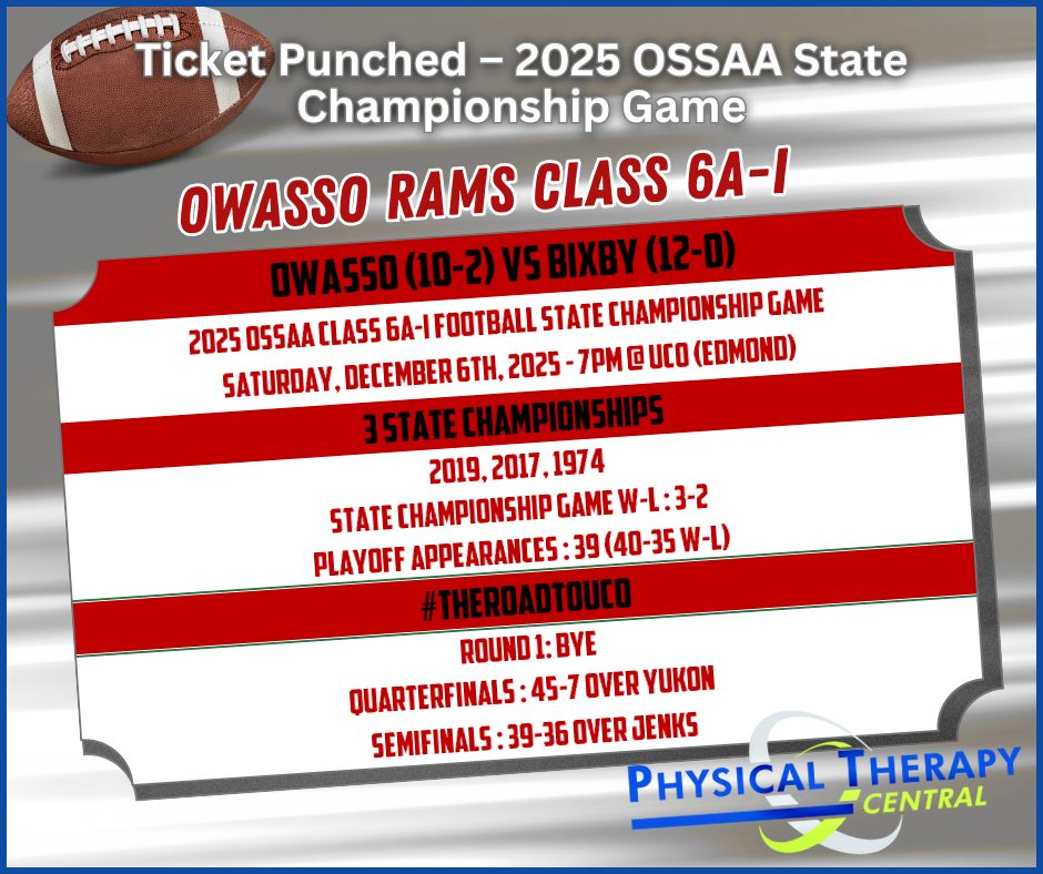 I Was - TICKET PUNCHED by the OWASSO RAMS to the 2025 OSSAA #OKPreps ...