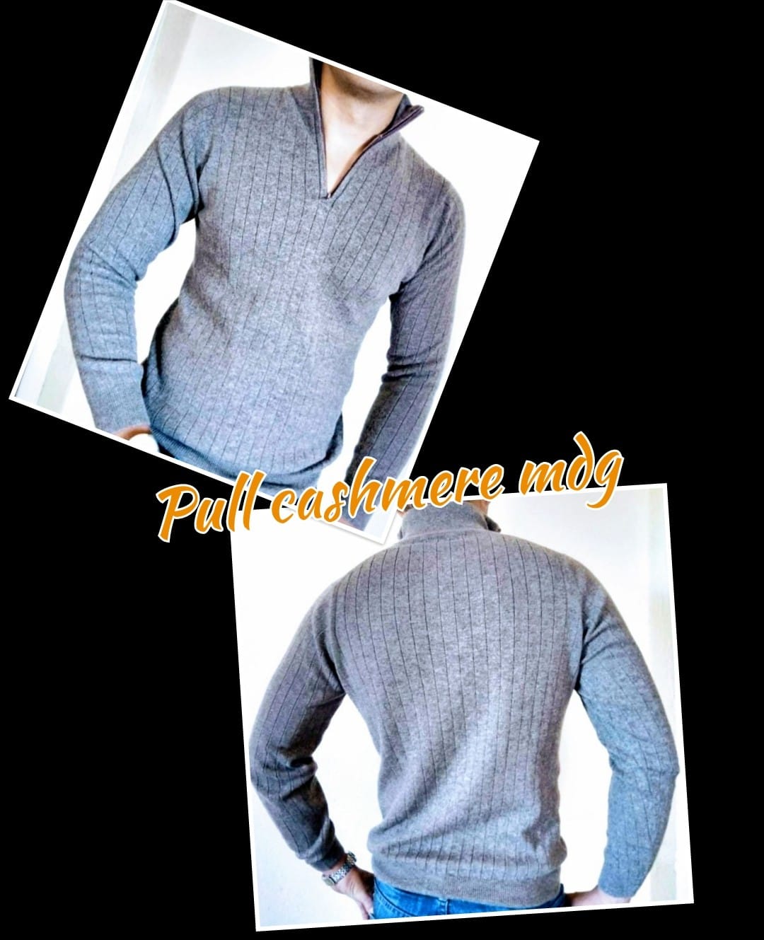 Pull Homme Esprit En Coton/cachemire Taille XL - Gris, Très Bon état