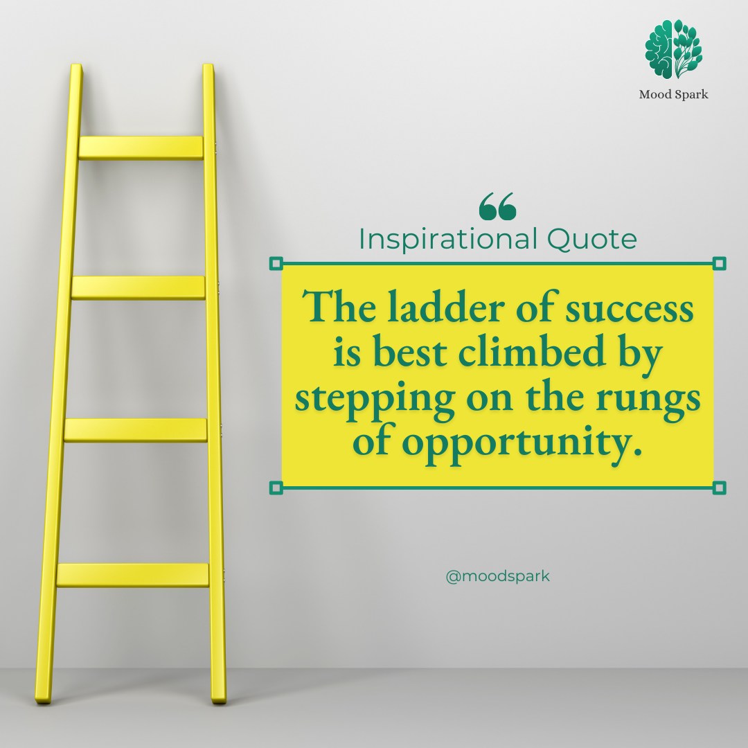 Mood Spark - The ladder of success is best climbed by... | Facebook