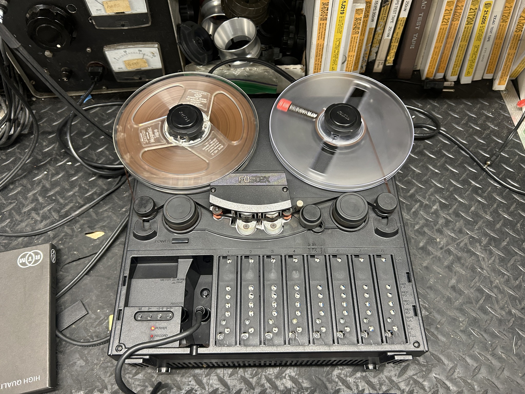 Fostex R8 reel-to-reel tape recorder repair issues and solutions