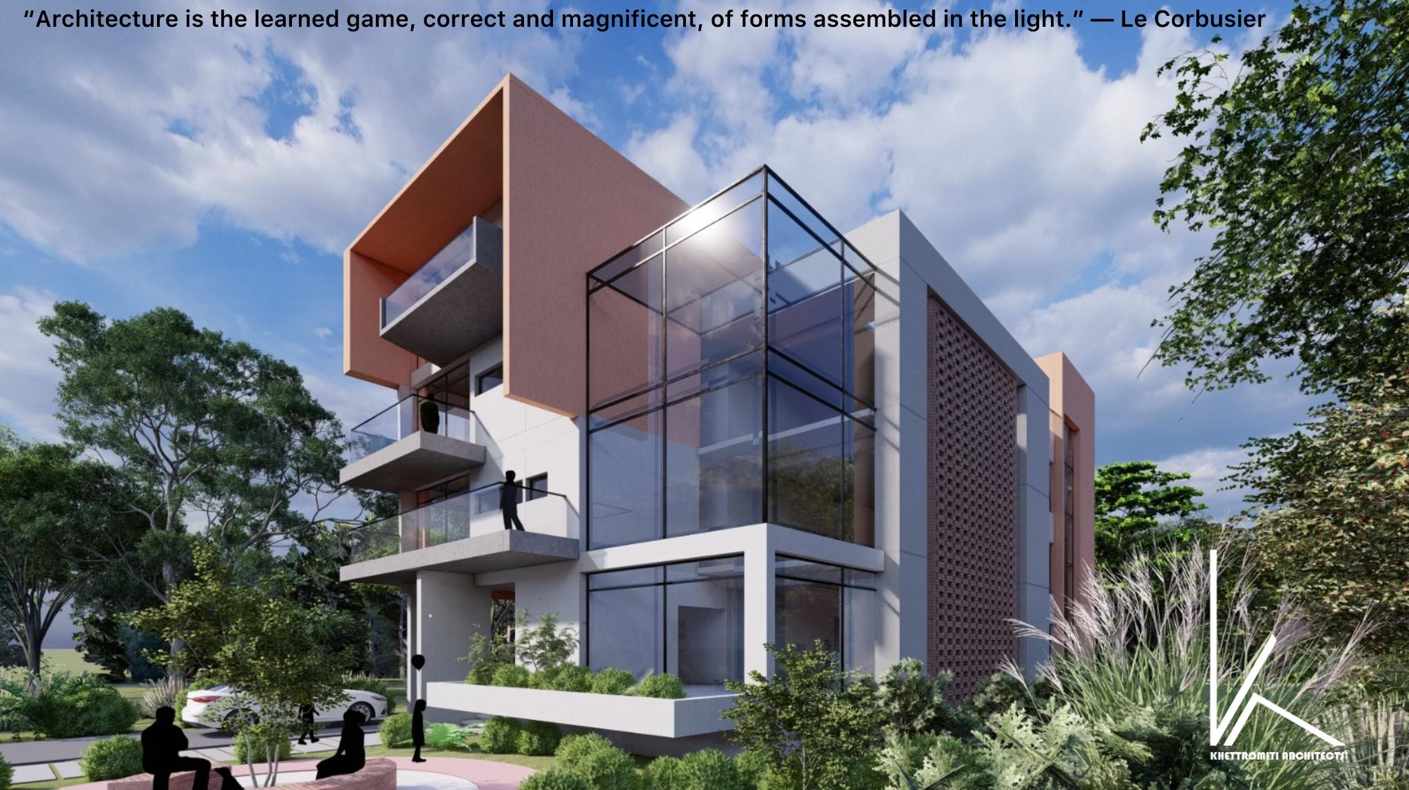 Khettromiti - A triplex den #architecture #residential #apartment #3d # ...