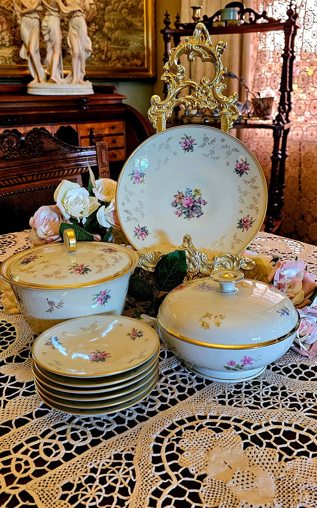 Vintage 1960's Seltmann-Weiden Bavarian Dessert Set