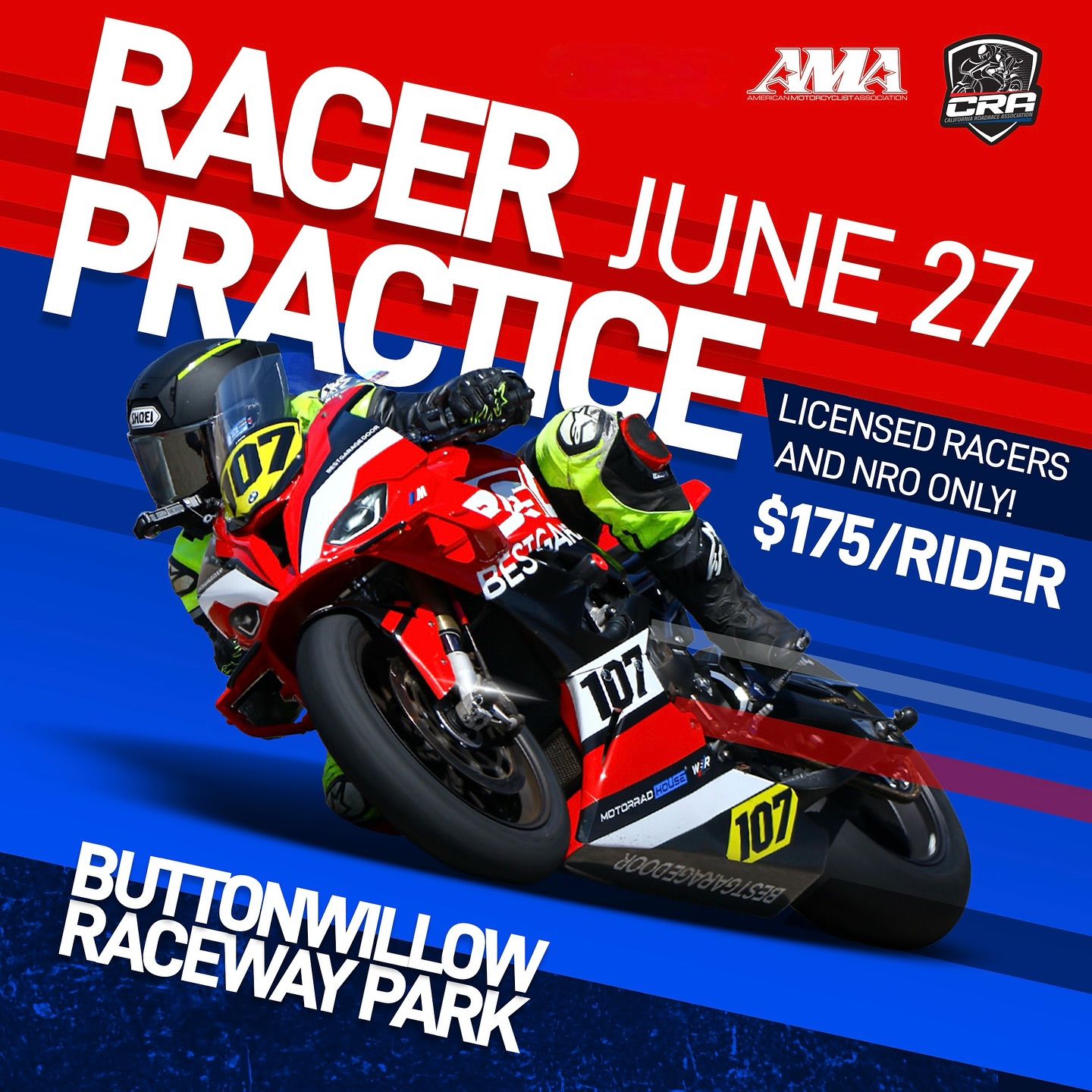 🏁 Racer Practice Day —... - California RoadRace Association | Facebook