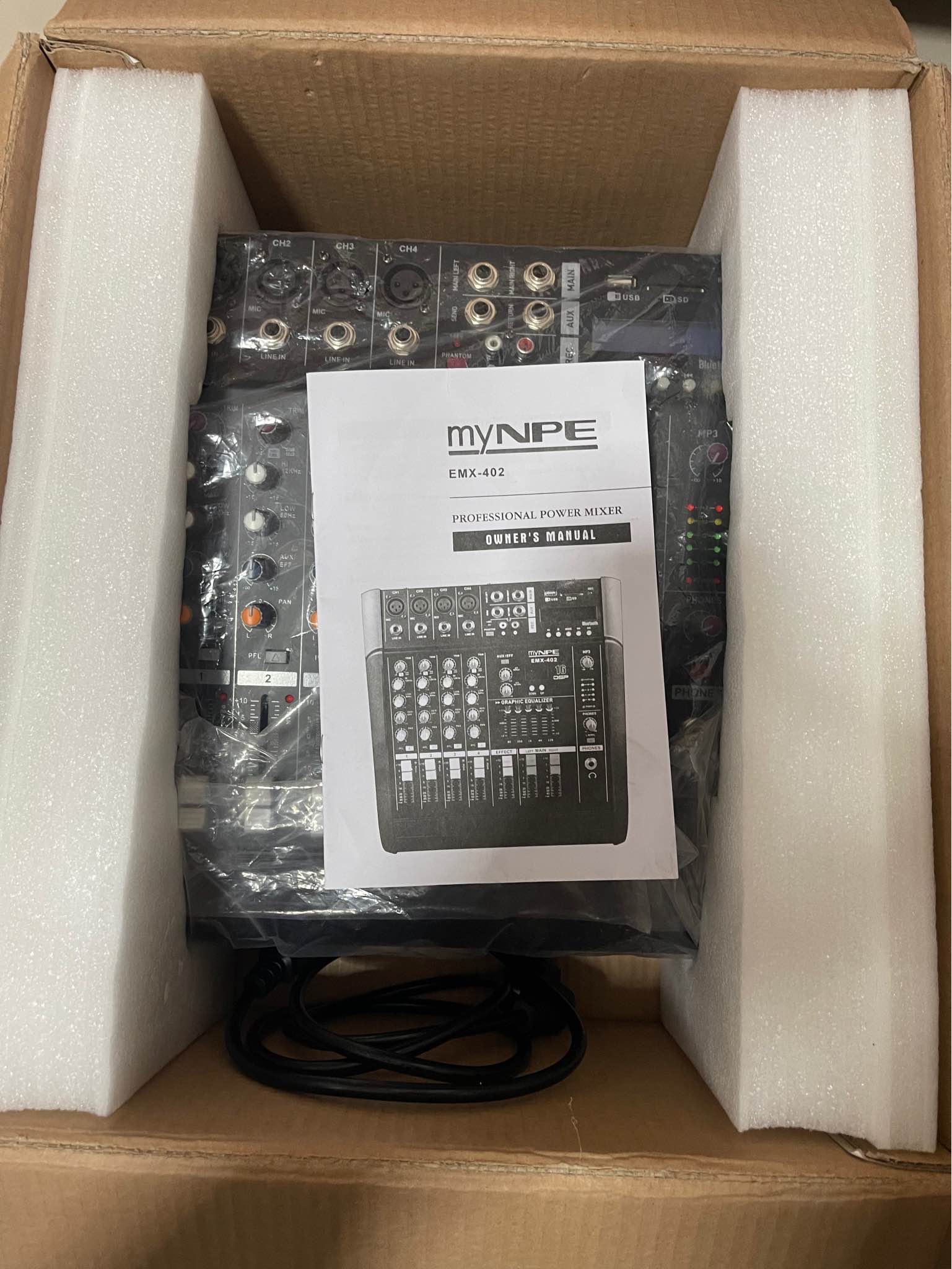 เพาว์เวอร์มิกซ์ MYNPE EMX-402 powermixer 250วัตต์ x2 มีบลูทูธ สภาพ ...
