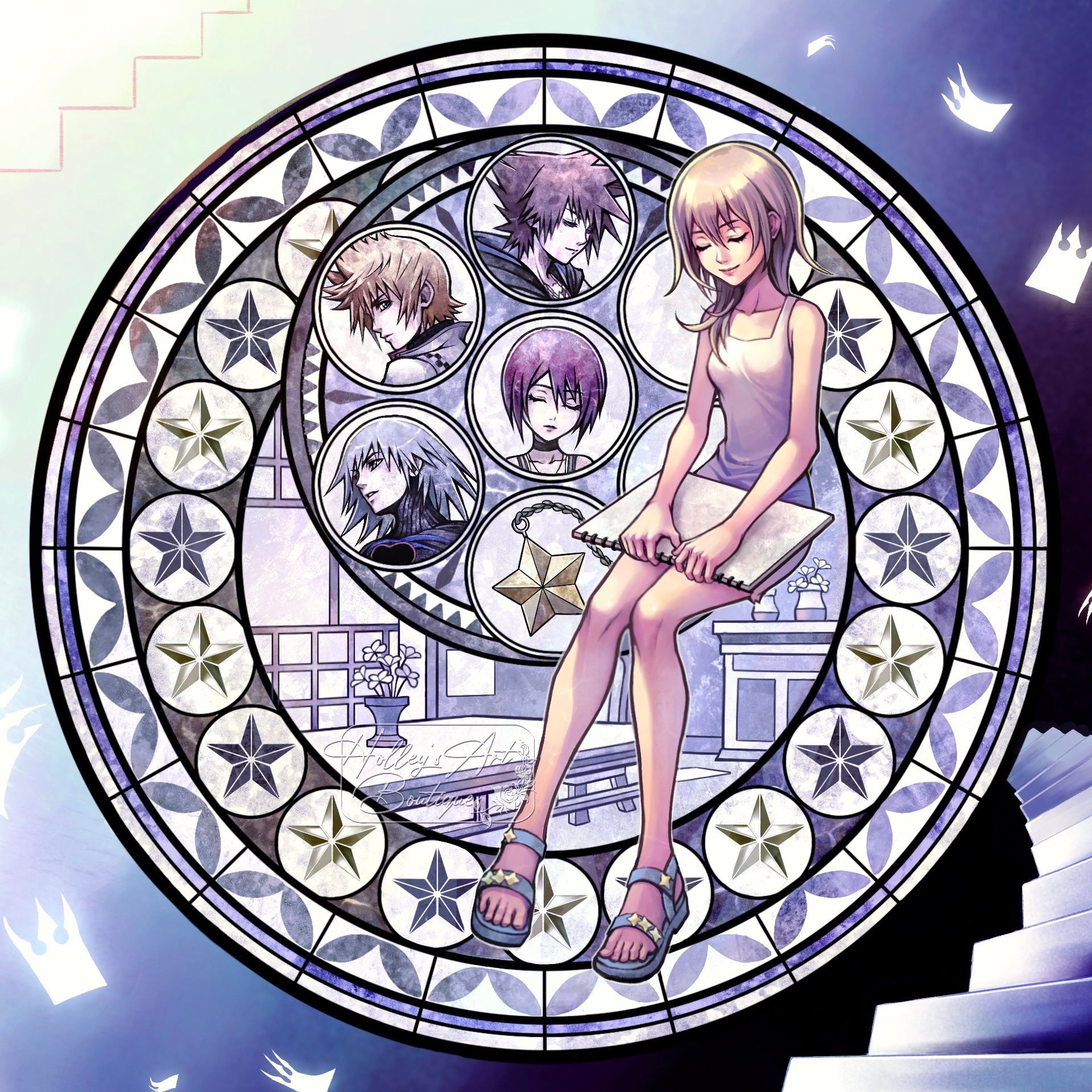 Naminé Stained Glass 🤍 ~ Admin Kairi ©️ hollypolllyy on Twitter