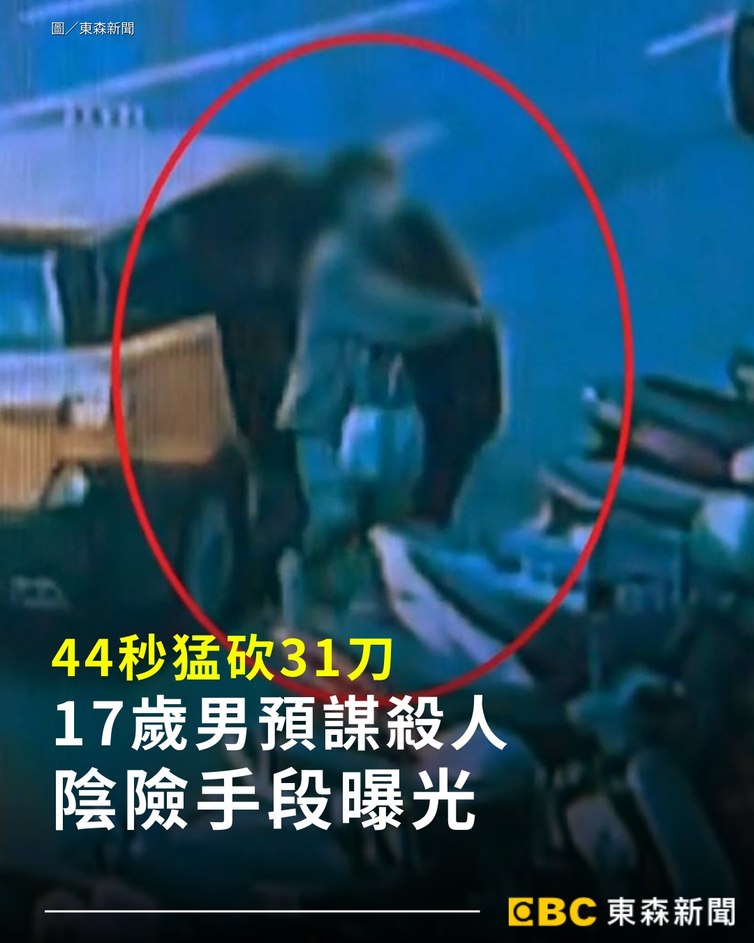 東森新聞 - 44秒猛砍31刀 17歲男預謀殺人 陰險手段曝光 #東奔西波編：才17歲...這種行為令人髮指😱 #台中 #少年 #沙鹿 ...