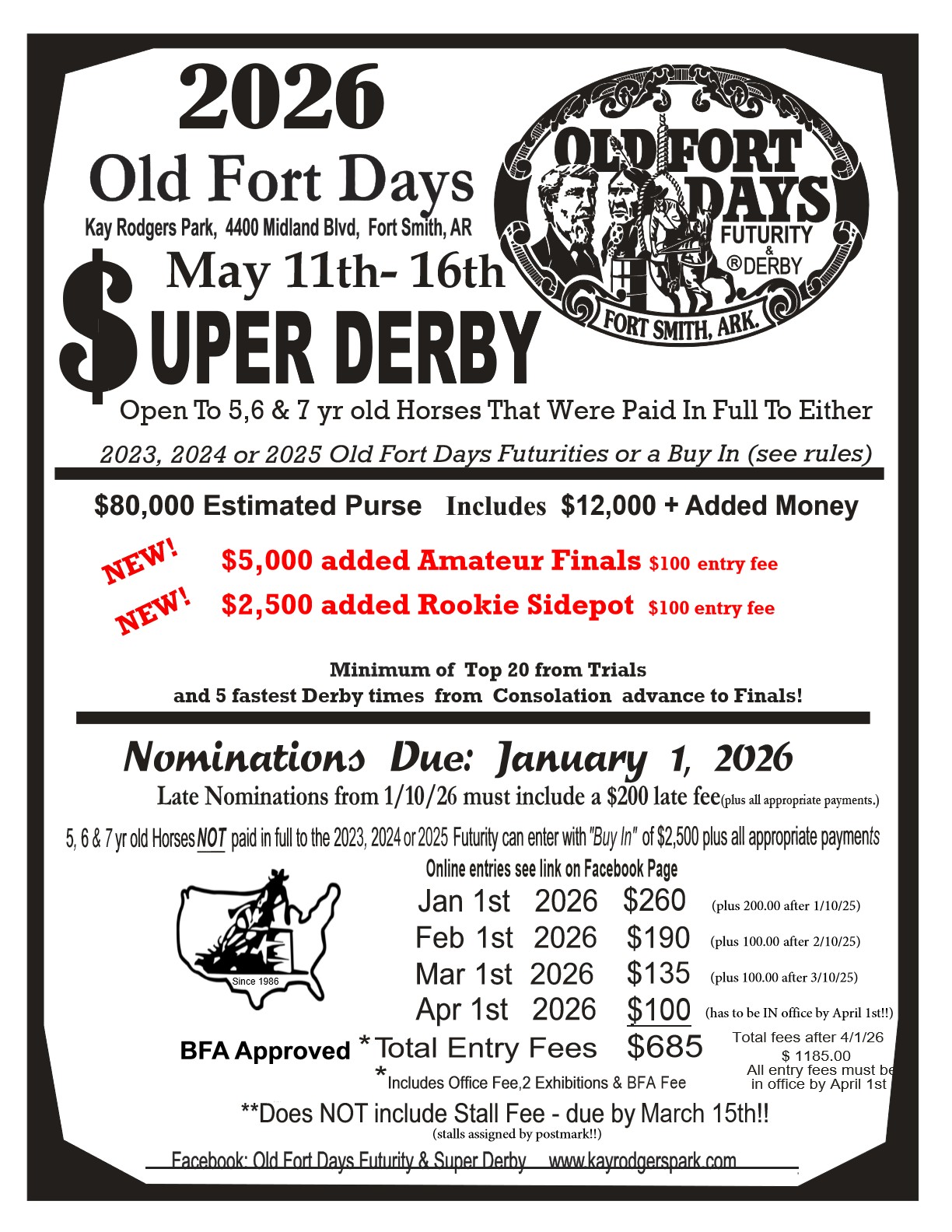 Old Fort Days... - Old Fort Days Futurity & Super Derby