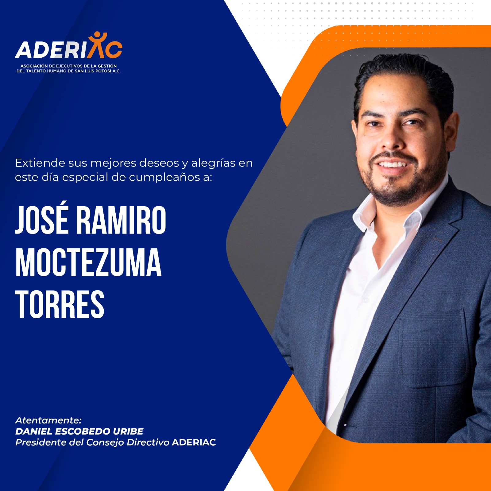 Aderiac - ¡La familia ADERIAC envía una calurosa felicitación a José ...