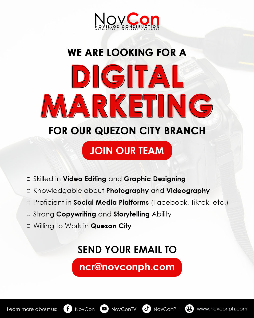 Novillos - We are HIRING in Quezon City! 🤩 Come and be part of our ...