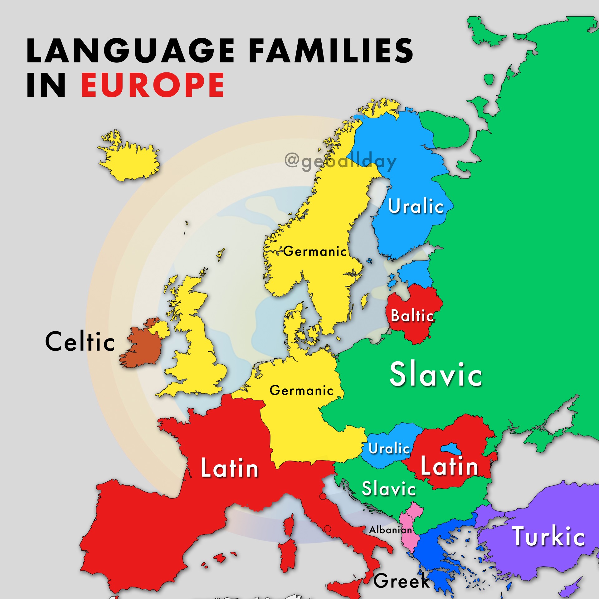 Geo All Day - This map shows how Europe’s major language... | Facebook