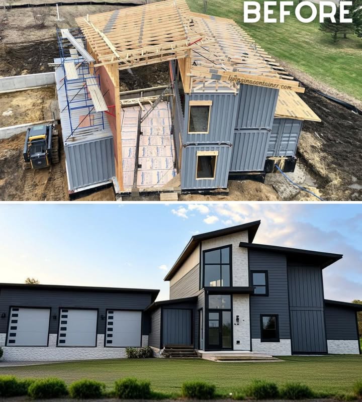 Living - From Bare Containers to a Modern Dream Home At first glance ...