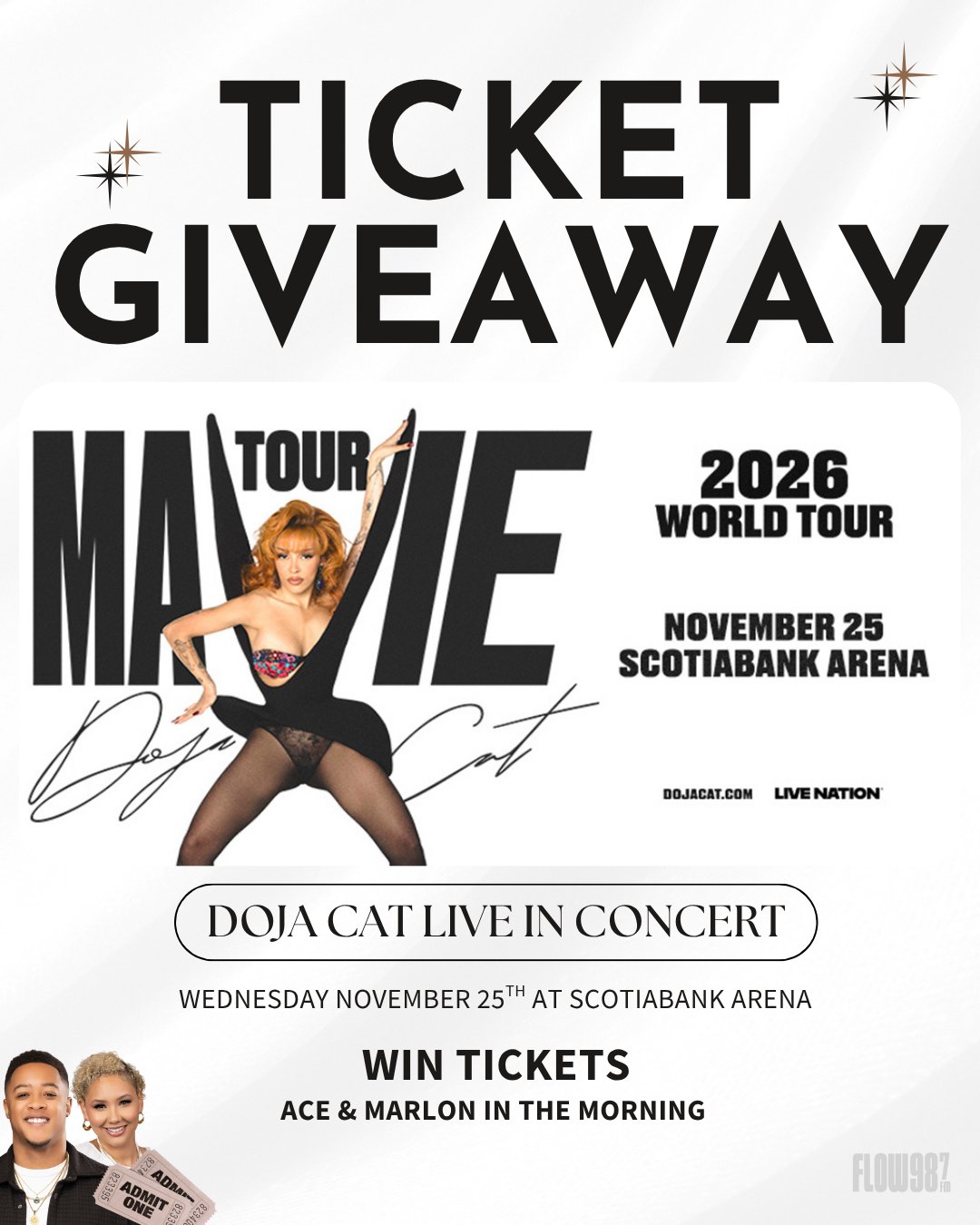 FLOW 987 - We’re giving away a pair of tickets to see Doja... | Facebook