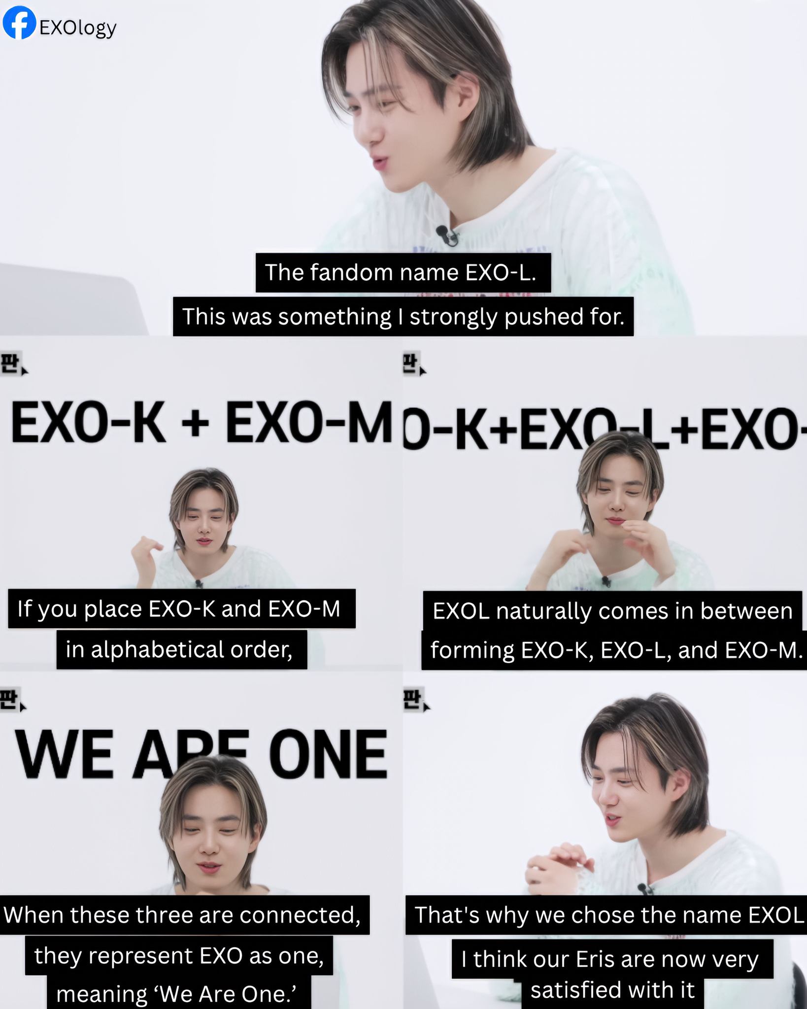 𝙴𝚇𝙾𝚕𝚘𝚐𝚢 - SUHO once shared how he came up with exo's fandom name, “exol ...
