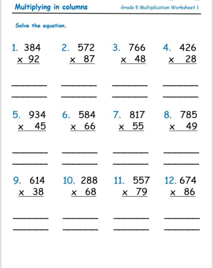 Math worksheets Divide&multiply... - Divine Light Special | Facebook