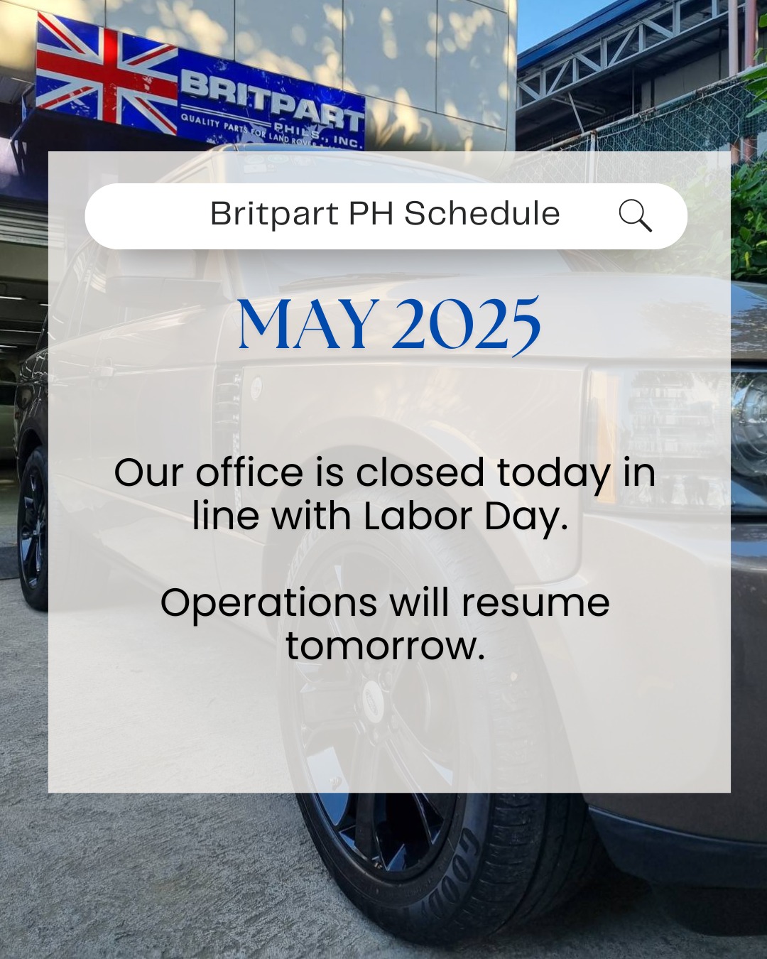 Britpart - 📢 Heads up, dear clients! In observance of Labor Day ...
