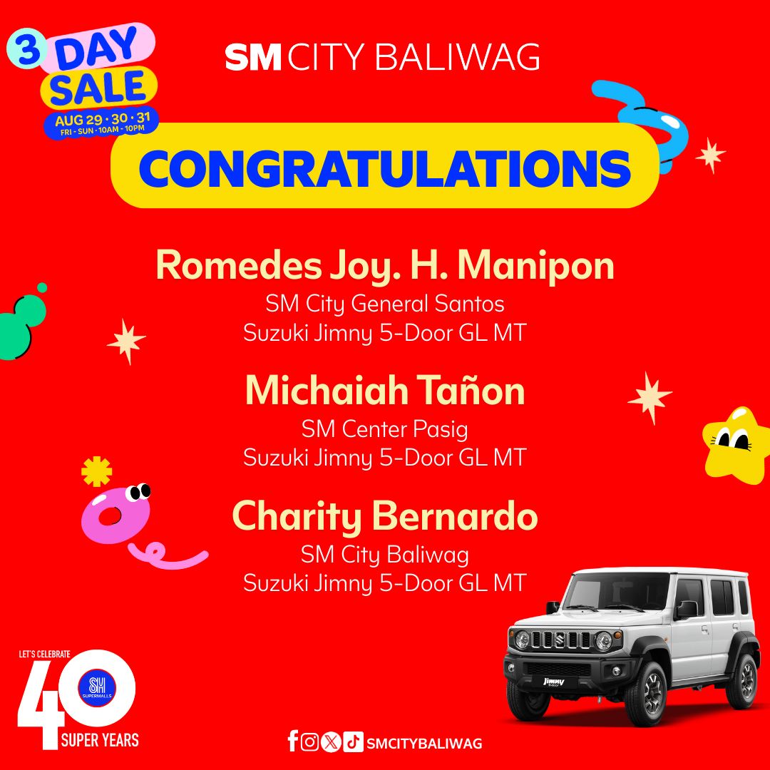 SM - 📣 3-DAY SALE WINNER ANNOUNCEMENT! 📣 Congratulations to CHARITY ...
