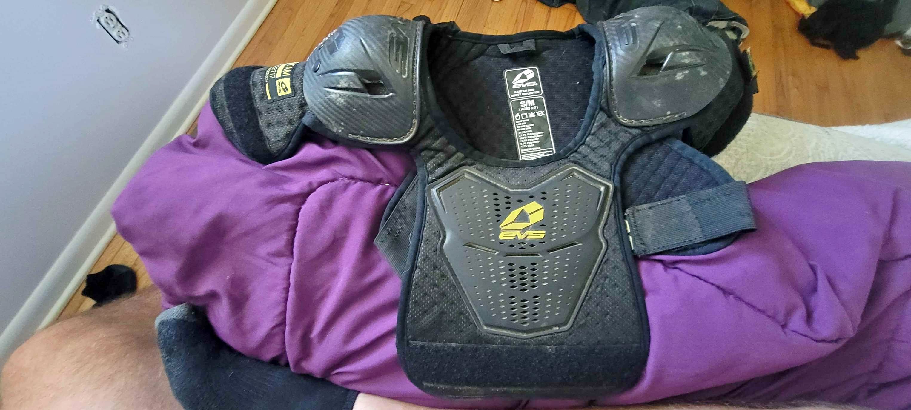 Fly Racing chest protector, gloves and size 30 motocross pants. $30 for ...