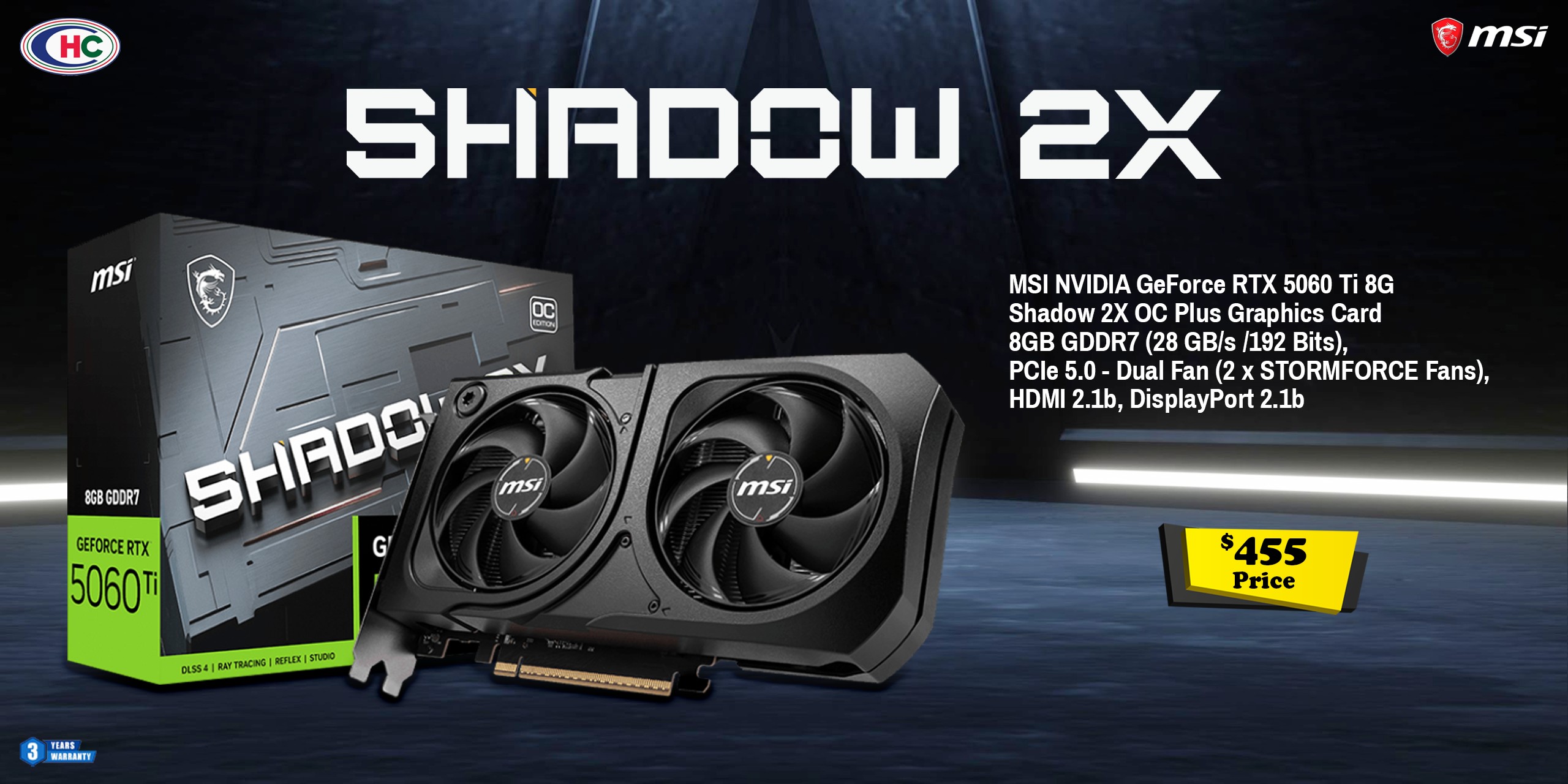 ? MSI RTX 3050 VENTUS 2X E 6G OC – Efficient • Cool • Compact 