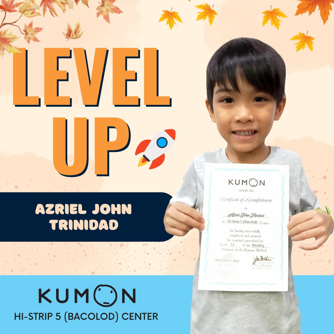 Kumon - Congratulations, Azriel John Trinidad, for achieving a Perfect ...