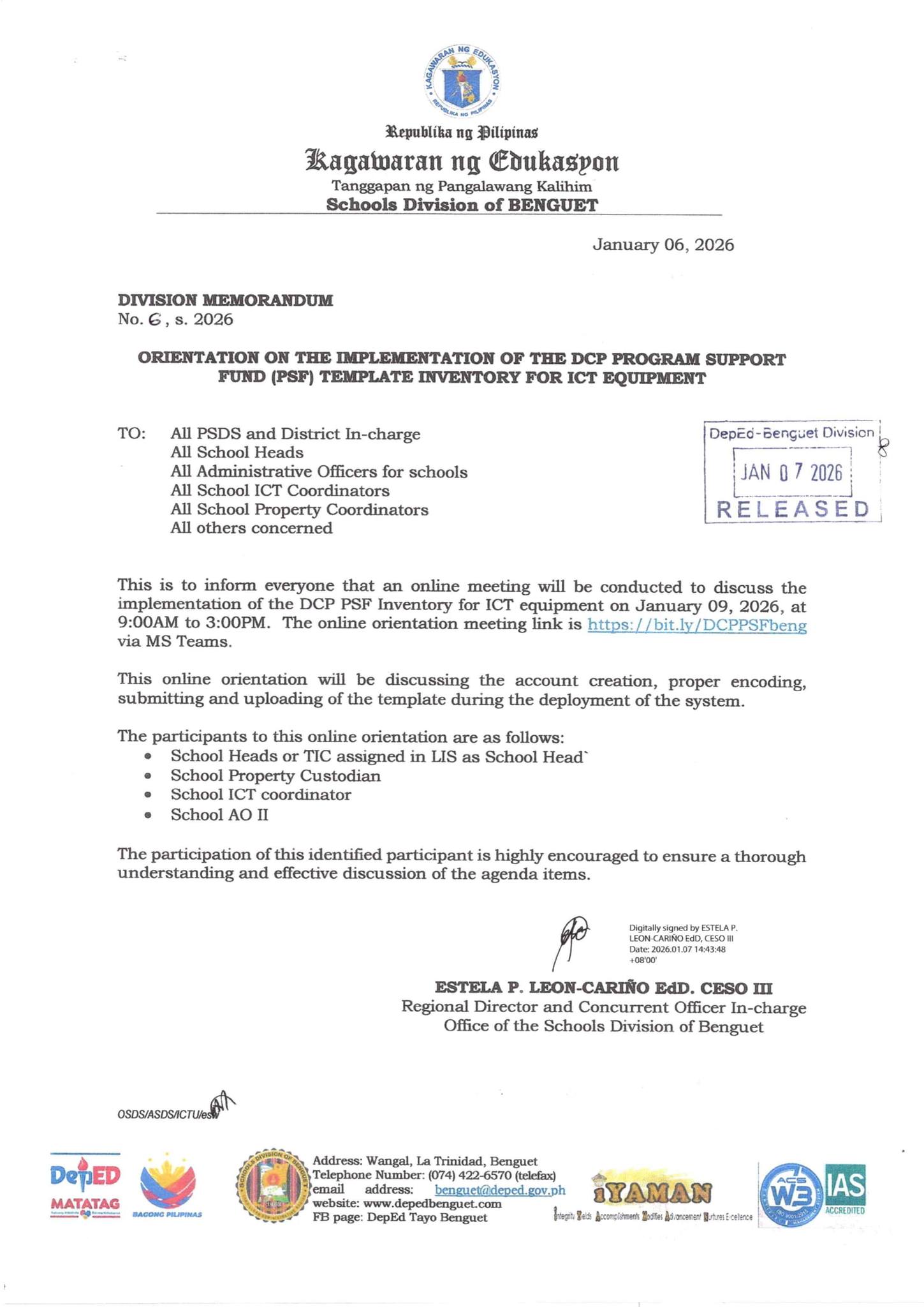 SDO Benguet Records Section... - SDO Benguet Records Section